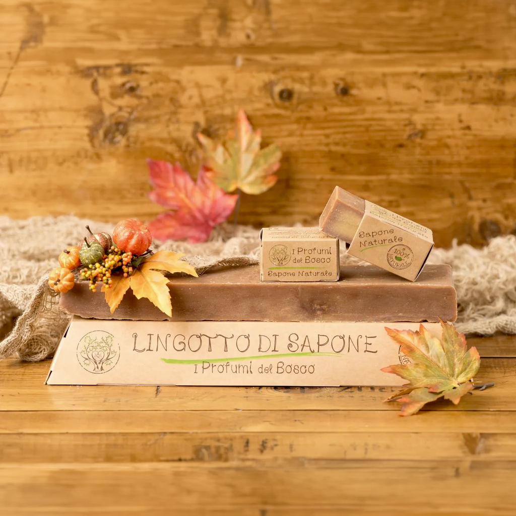 Lingotto di sapone naturale artigianale alla zucca verde