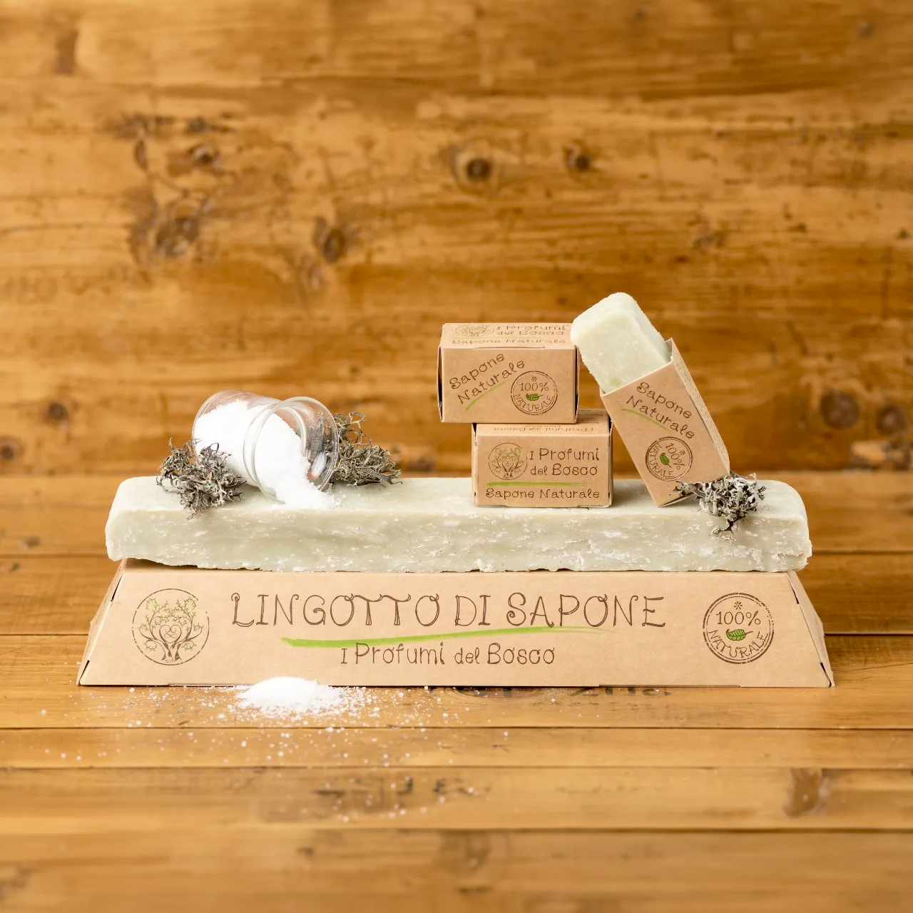 Lingotto di sapone naturale artigianale ai sali del mar Morto