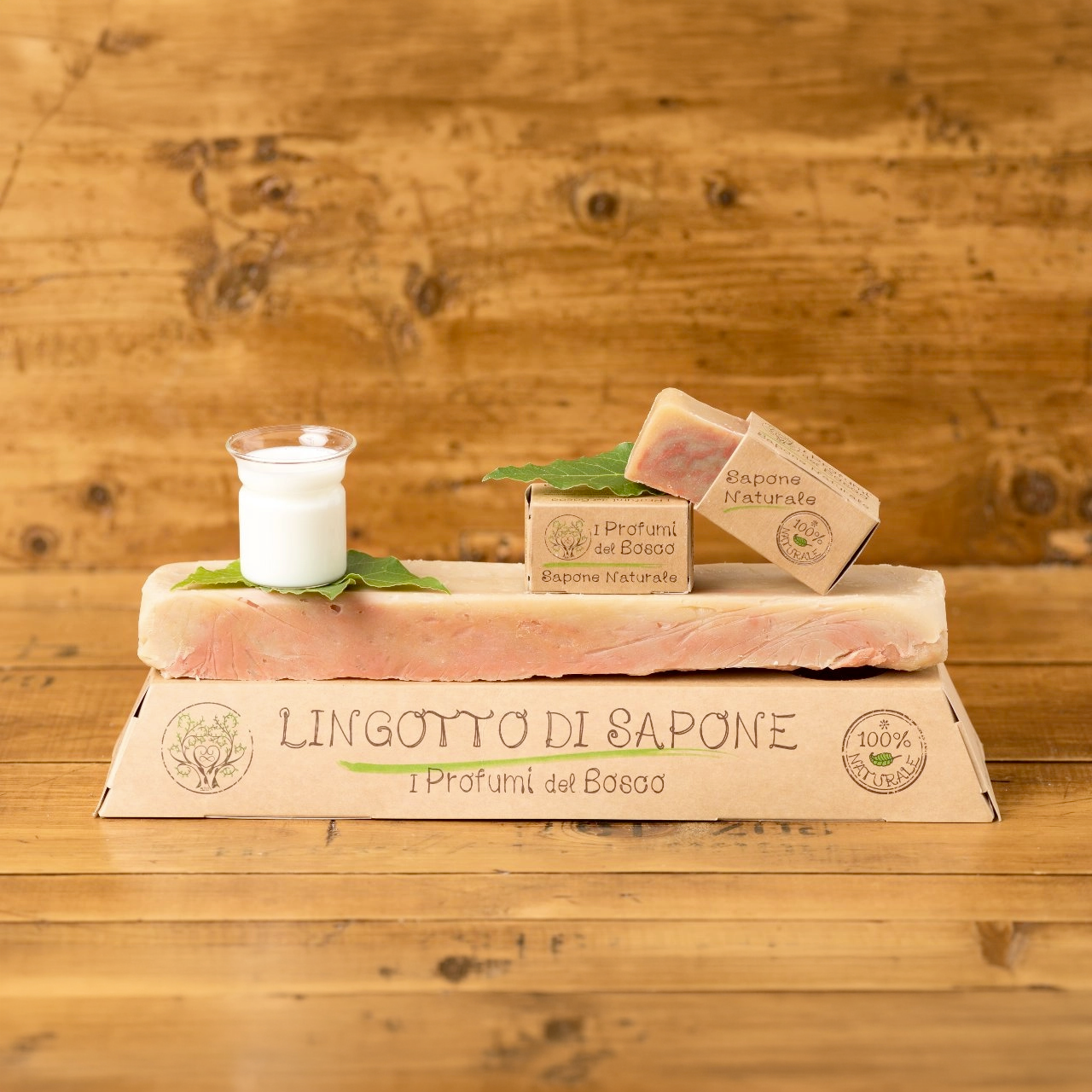 Lingotto di sapone naturale artigianale al latte d’asina e alloro