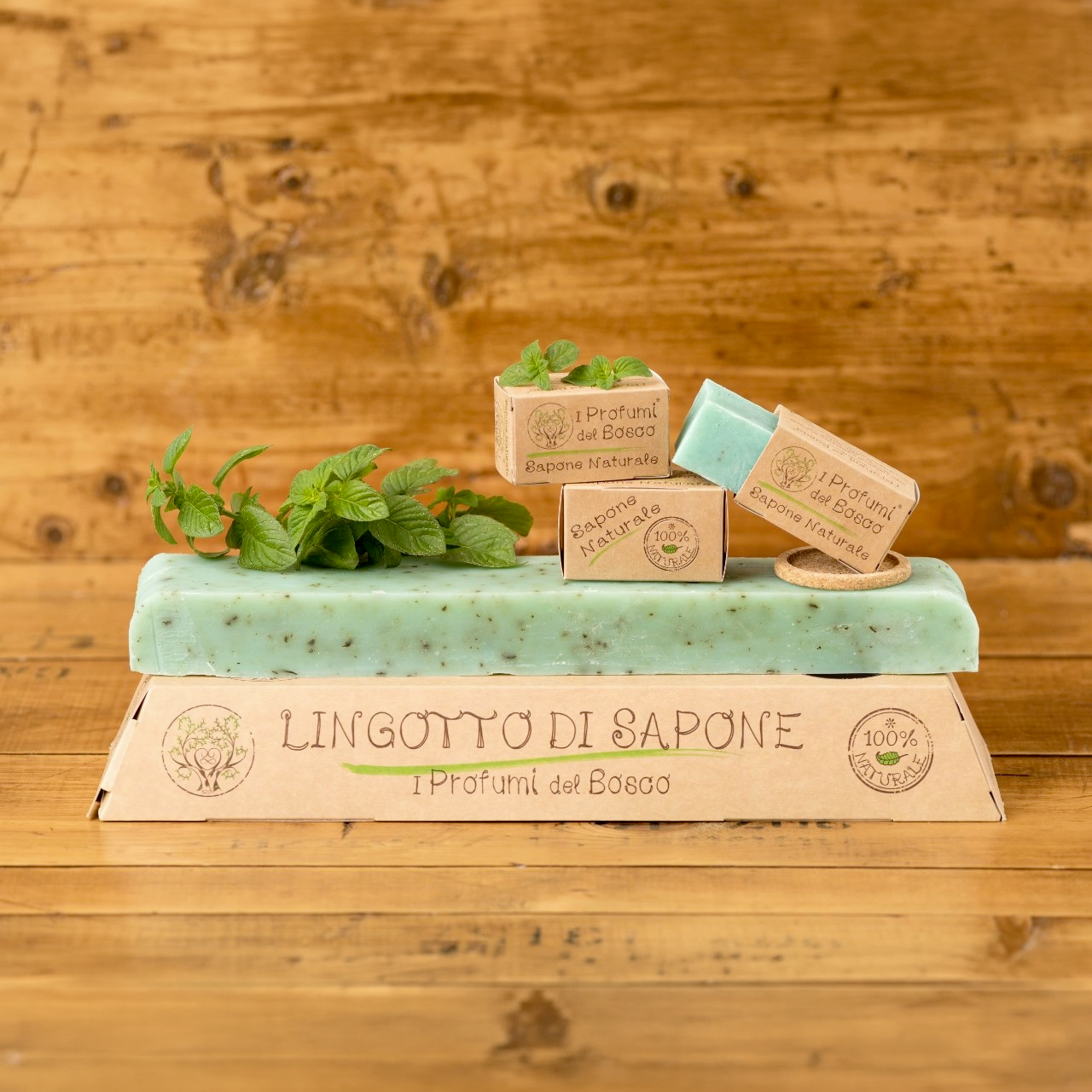 Lingotto di sapone naturale artigianale Menta Friski