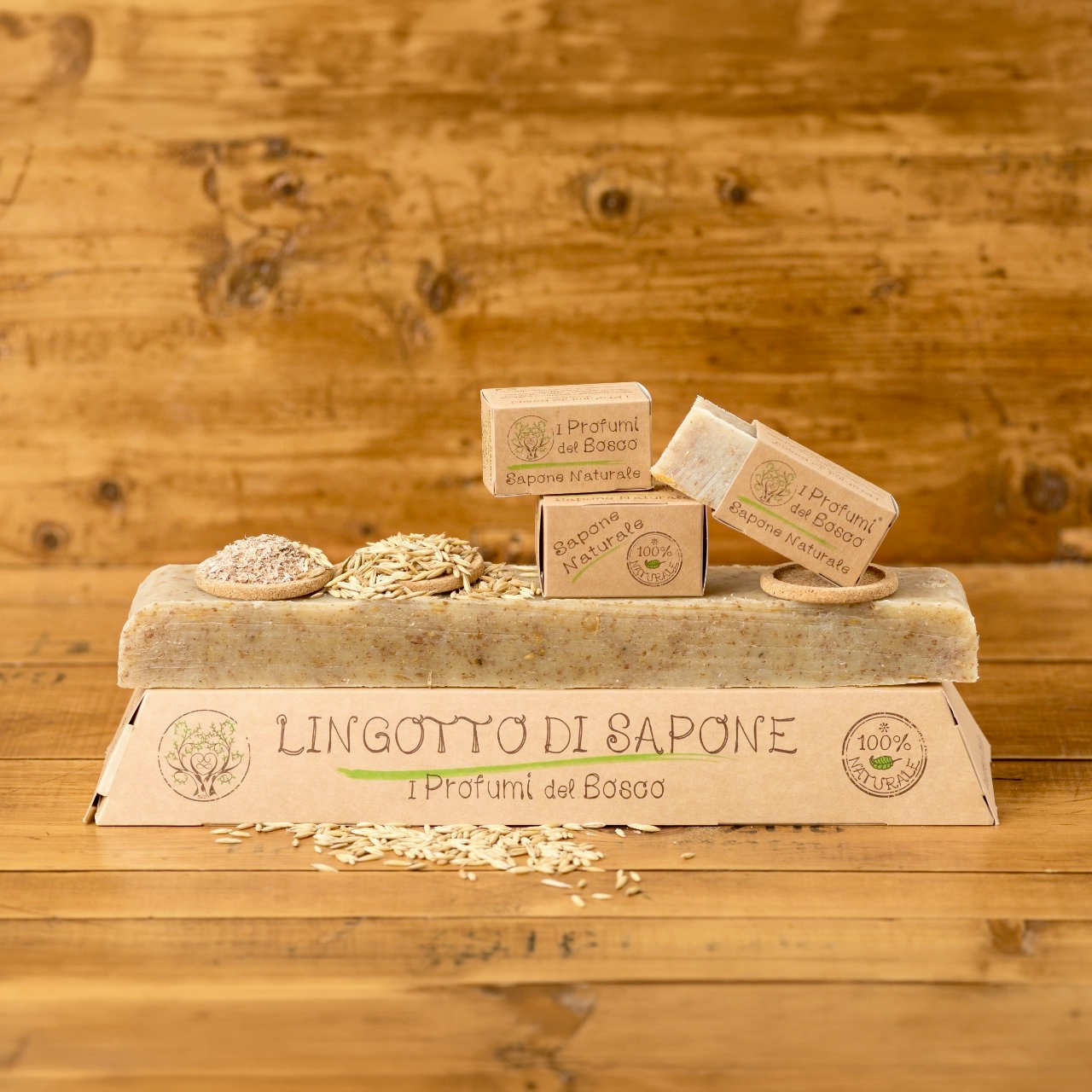 Lingotto di sapone naturale artigianale Integrale