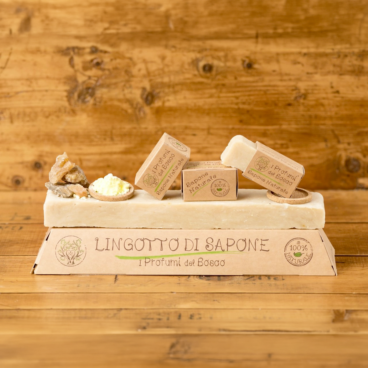 Lingotto di sapone naturale artigianale Zolfo e Incenso